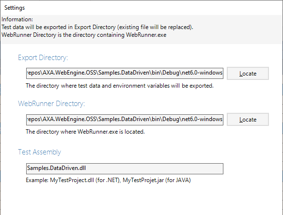 Excel Settings